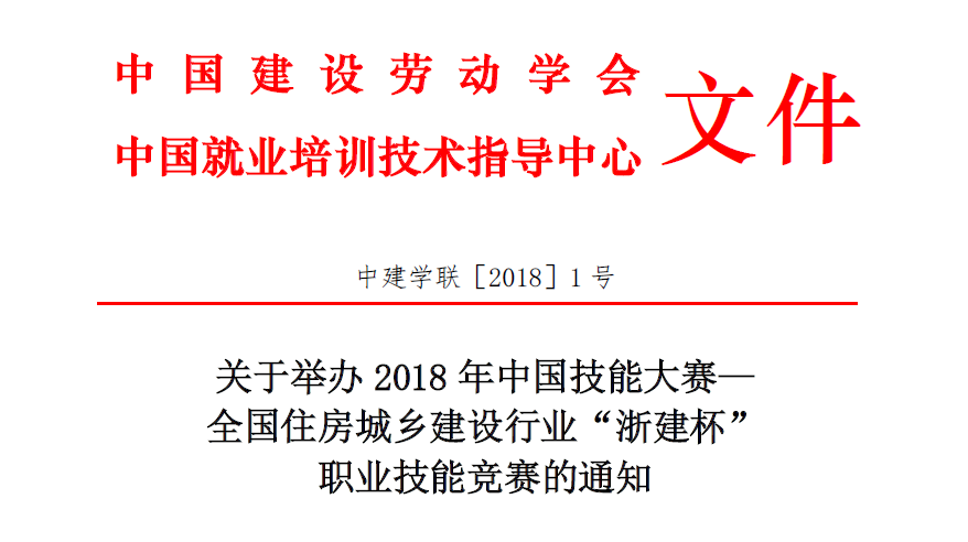 关于举办2018年中国技能大赛...